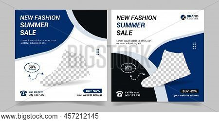 Banner Sports Shoe Sale Social Media Post. Fully Editable, Modern Advertising Design