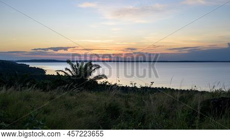 Colorful Sunset Near Kalangala (ssese Islands, Uganda) On Lake Victoria