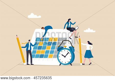 Schedule Calendar, Team Meeting Or Appointment, Project Planning Or Time Reminder, Manage Timeline C