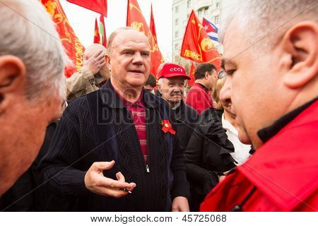 Mosca - 1 maggio: Gennady Zyuganov (è un politico russo, primo segretario del partito comunista di