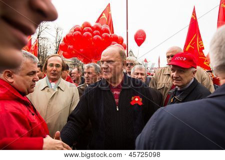 Mosca - 1 maggio: Gennady Zyuganov (è un politico russo, primo segretario del partito comunista di