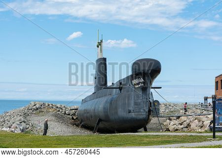 Rimouski, Canada - August 9, 2015:view Of The Pointe Au Pere Lighthouse In The Gaspesie Peninsula Du