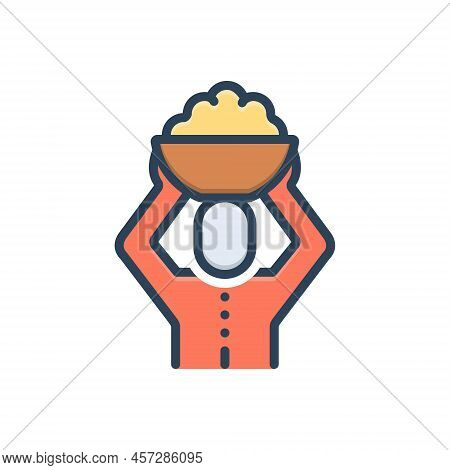 Color Illustration Icon For Labour Worker Poor Working People Accidental Contingent Glide Employment