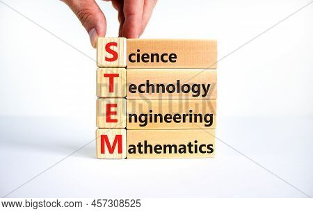 Stem Science Technology Engineering Mathematics Symbol. Words Stem Science Technology Engineering Ma