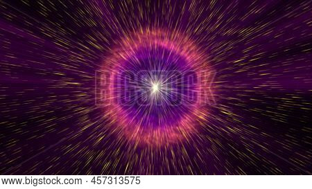 Pulsar Star Light In Space, Illustration Abstract