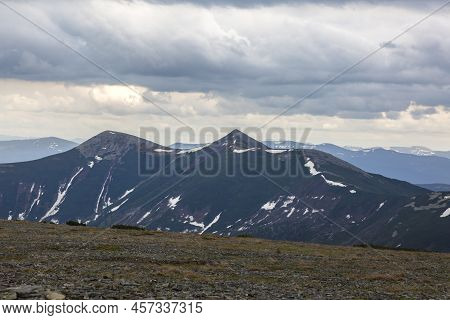 View Of A Mountains Great And Small Syvulya (sywula), The Highest Peaks Of Gorgany, Ukraine, Eastern