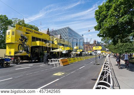 Copenhagen, Denmark - June 30, 2022: Decoration In The City Centre For The Starting Of The Tour De F