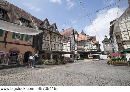 Bukit Tinggi, Malaysia - Jun 08, 2022: Day Time View At Colmar Tropicale In Berjaya Hills, Bukit Tin