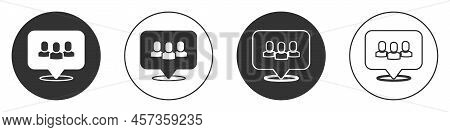 Black Project Team Base Icon Isolated On White Background. Business Analysis And Planning, Consultin