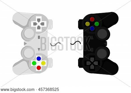 Vector Joystick Game Controller. Gamepad Vector Illustration. Video Game Stick Illustration