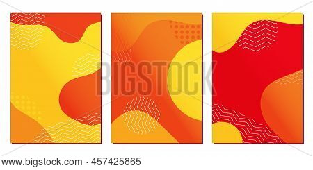 Autumn Bright Abstract Orange Background With Line