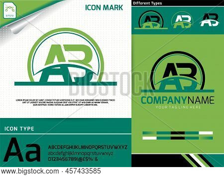 Letter Ab Logo Premium Vector Design Template