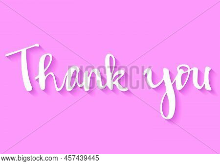 Typography Text Thank You Vector Design Of Illustrations