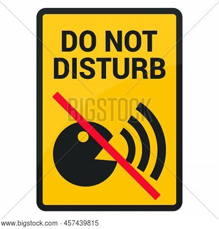 Don Disturb Sign Banner Yellow Template Design Art