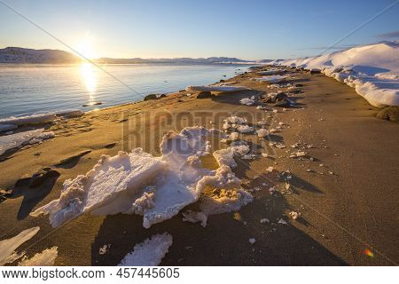 Barents Sea Bay. Kola Peninsula Landscape