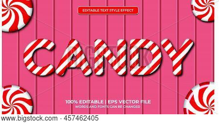 Candy Sweet - Editable Text Effect. Candy Editable Text Style Effect Premium
