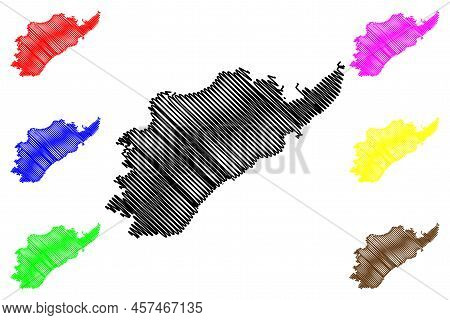 Leka Island (kingdom Of Norway) Map Vector Illustration, Scribble Sketch Leka Map
