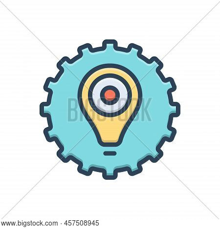 Color Illustration Icon For Novelty Newness Novation Recency Freshness Oddity Innovation Development