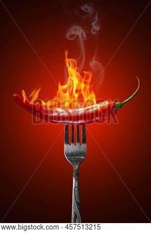 Red Hot Chili Pepper Isolated Beautiful Image