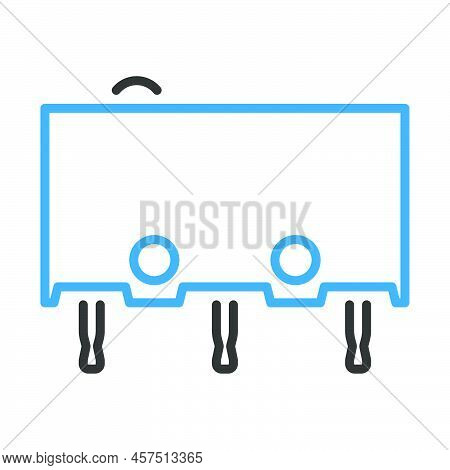 Micro Button Icon Icon. Editable Bold Outline With Color Fill Design. Vector Illustration.