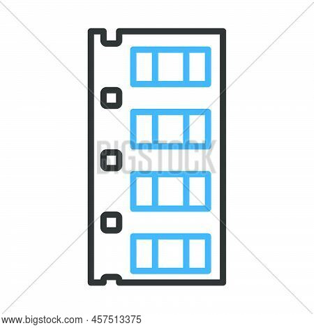 Diode Smd Component Tape Icon. Editable Bold Outline With Color Fill Design. Vector Illustration.