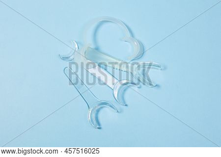 Set Of Several Retractor Dental Lip Retractor Access To The Oral Cavity. Wide Mouth Opening For A De