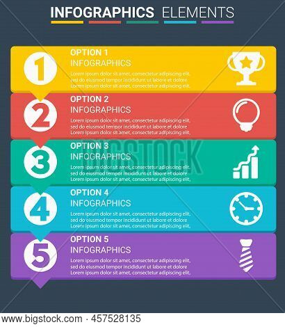 Infographics Element Design The Number Top Five