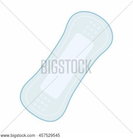 Female Pad Flat Icon. Girl Periods Calendar, Pads, Uterus And Tampons Vector Illustration. Hygiene, 