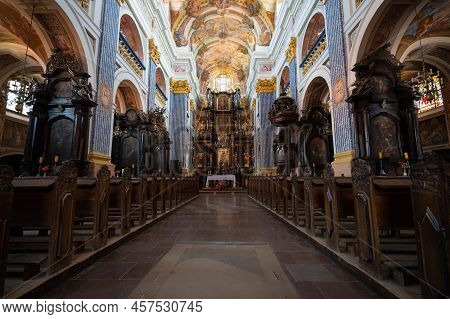 Święta Lipka, Poland - June 23, 2022 - Ancient Marian Shrine In The Masurian-warmian Lands In Poland