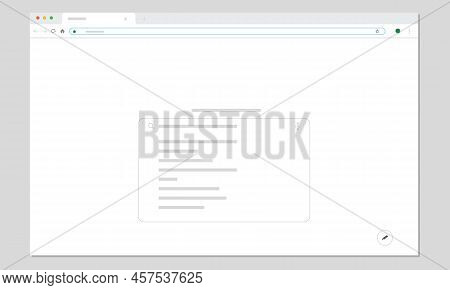 Web Browser Flat Ui Design On Light Background