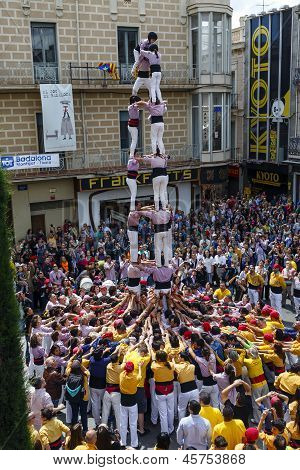 Umění Castellers Barcelona 2013