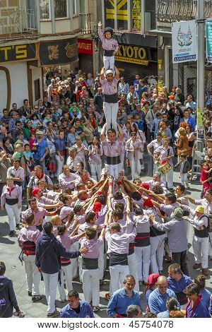 Umění Castellers Barcelona 2013