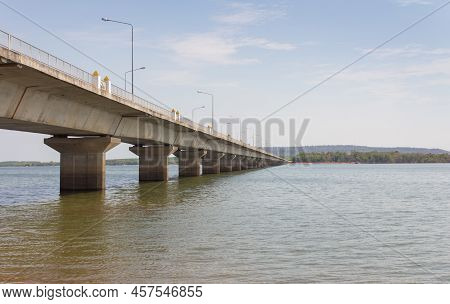 Thep Sada Bridge The Longest River Bridge In The Country.