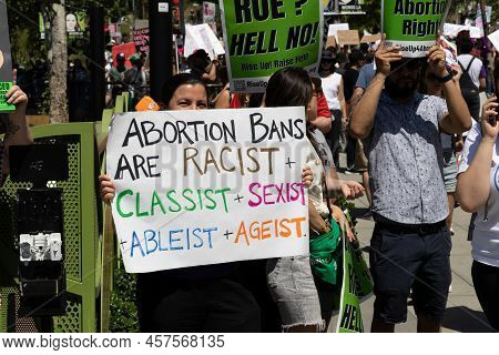 Los Angeles, Ca - May 18 2022:  Bans Off Our Bodies Abortion Rights Rally