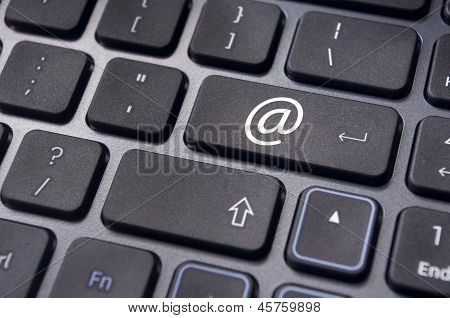 기호 키보드 이메일 개념에 대 한 키를 입력 합니다.