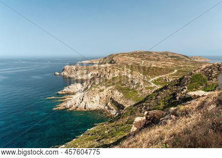 View Of La Revellata, A Rocky Promontory On The West Coast Of Corsica Near Calvi
