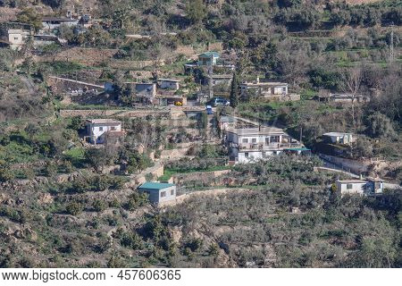 View Of The Area Of The Town Of Canar, In The Sierra Nevada Of Andalusia, Spain