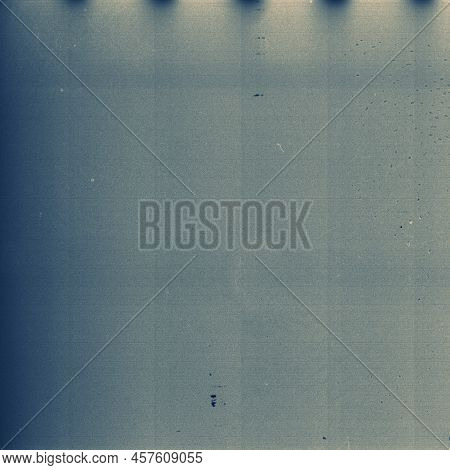 Designed Grungy Medium Format Film Background With Heavy Grain, Dust And Light Leak