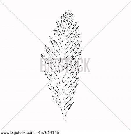 Leaves One Line Drawing. Continuous Line Simple Illustration. Abstract Contemporary.