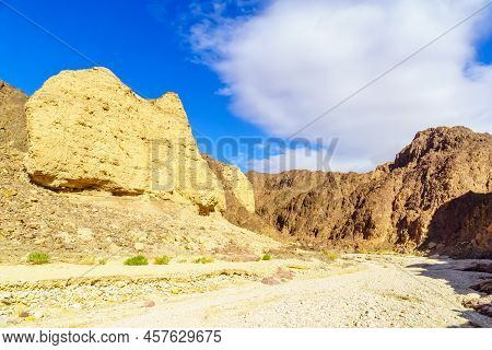Winter View Of The Shkhoret Canyon, Massive Eilat Nature Reserve, Southern Israel