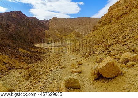Winter View Of The Shkhoret Canyon, Massive Eilat Nature Reserve, Southern Israel