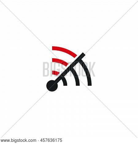 Signal Disconected, Signal Cut Off Icon Template