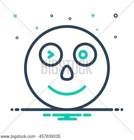 Mix Icon For Blink Winking Smile Nap Doze Slumber Dormancy Flicker Comic Expression