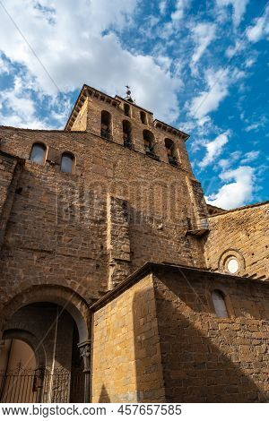 Detail Of The Cathedral Of San Pedro In The City Of Jaca In Aragon. Spain