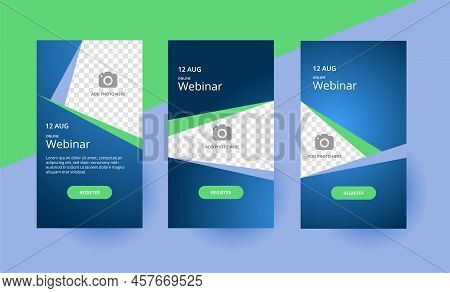 Webinar Social Media Post Template, Editable Webinar Social Media Story Template. Background For Soc