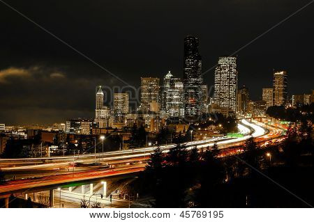 Seattle om natten