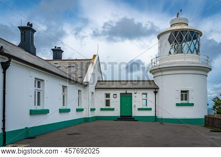 Swanage, Dorset County, United Kingdom, 30.06.2022, Anvil Point Lighthouse At Durlston Country Park