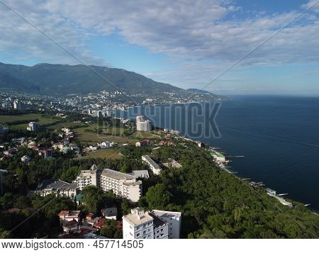 Aerial View Of Livadia Palace - Located On The Shores Of The Black Sea In The Village Of Livadia In 