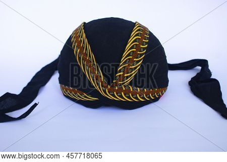Blangkon A Traditional Hat Javanese Men. Isolated On White Background