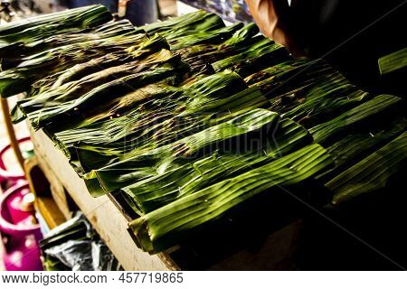 Otak - Otak Is A Food Made From Minced Mackerel Fish Meat Wrapped In Banana Leaves, Baked, And Serve